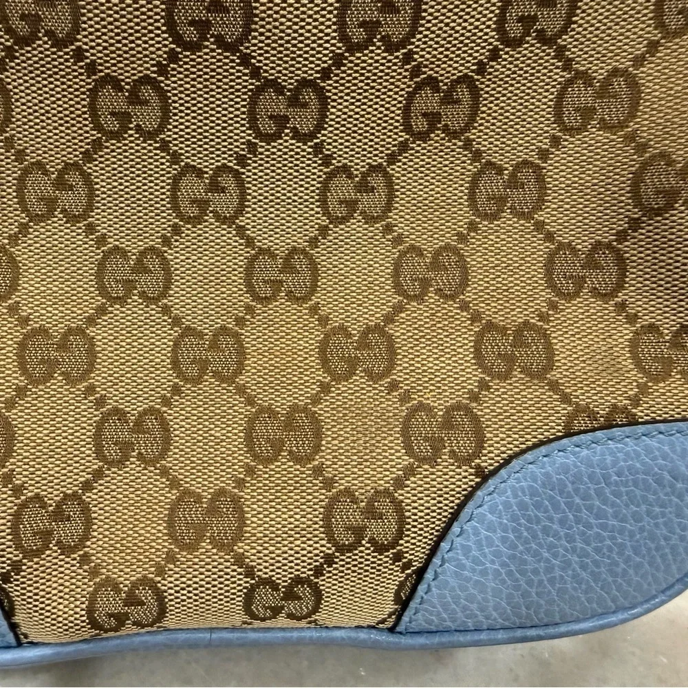 Gucci Bree Disco Crossbody Bag GG Canvas with Leather Mini